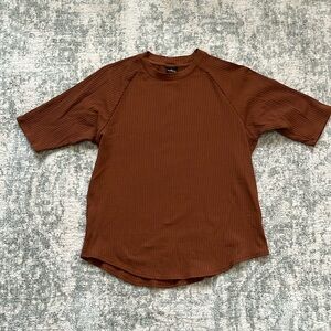 Mock neck burnt orange top, Large, REI